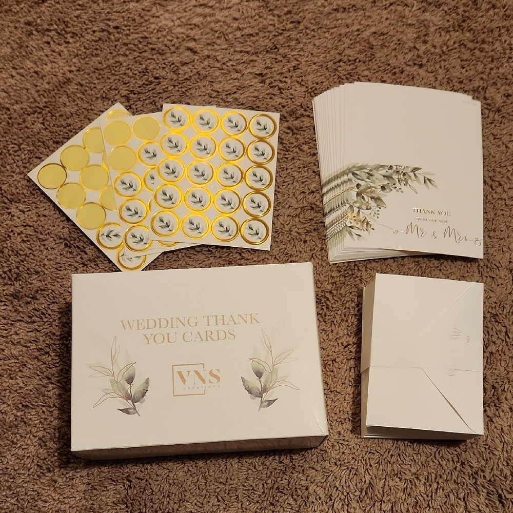 Wedding Thank You Cards with Envelopes
